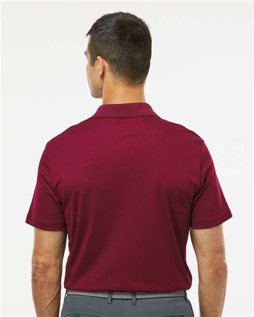 adidas A430 Men's Performance Piqué Polo - Collegiate Burgundy - OnModelBack