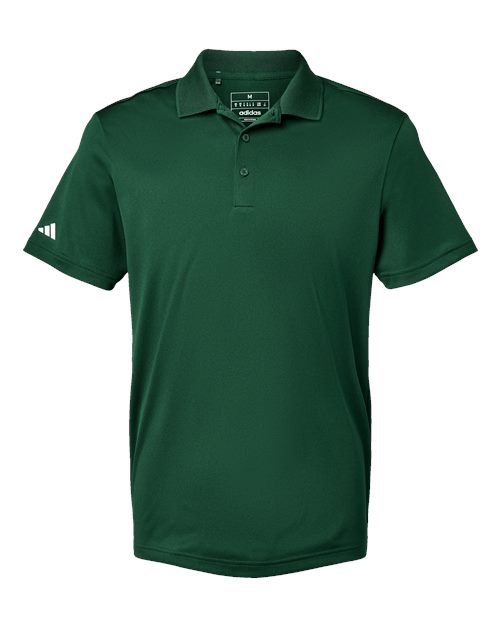 adidas A430 Men's Performance Piqué Polo - Collegiate Green - Front