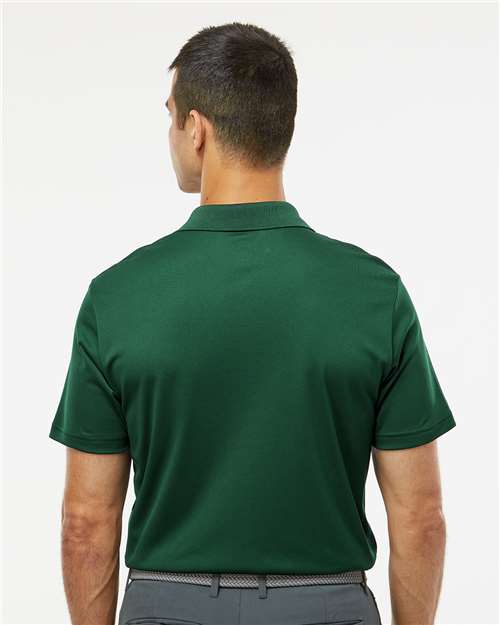 adidas A430 Men's Performance Piqué Polo - Collegiate Green - OnModelBack