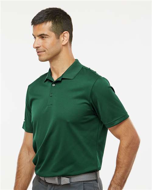 adidas A430 Men's Performance Piqué Polo - Collegiate Green - OnModelSide