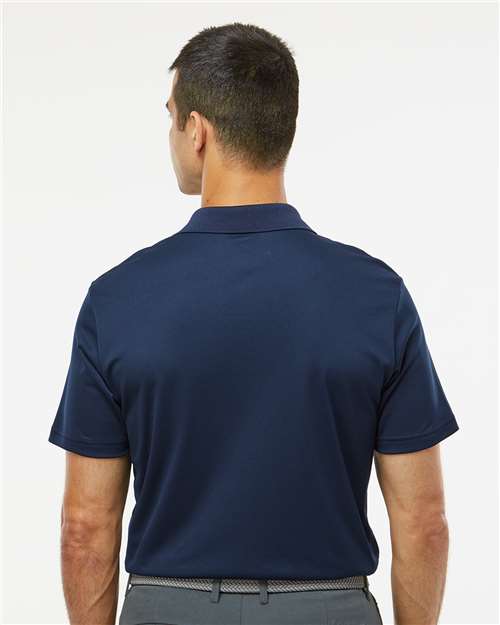 adidas A430 Men's Performance Piqué Polo - Collegiate Navy - OnModelBack
