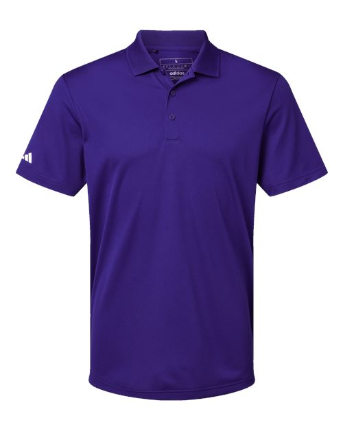 adidas A430 Men's Performance Piqué Polo - Collegiate Purple - Front