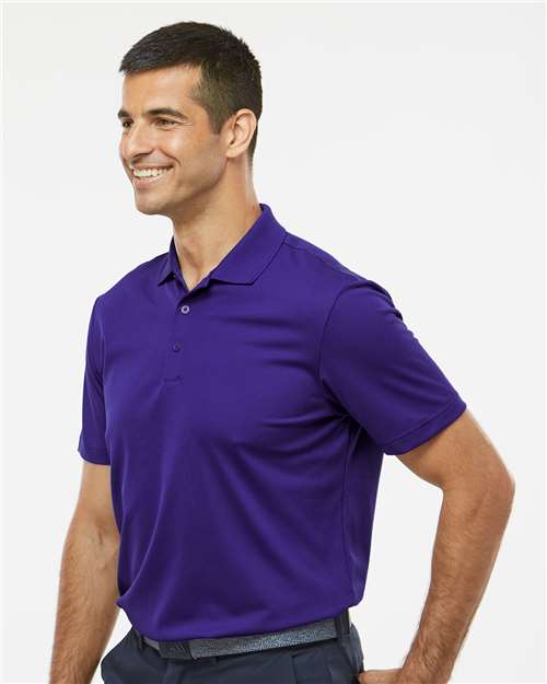 adidas A430 Men's Performance Piqué Polo - Collegiate Purple - OnModelSide