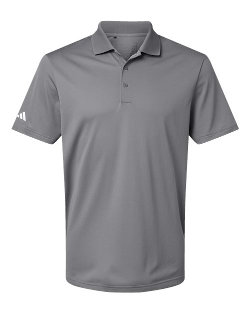 adidas A430 Men's Performance Piqué Polo - Grey Three - Front