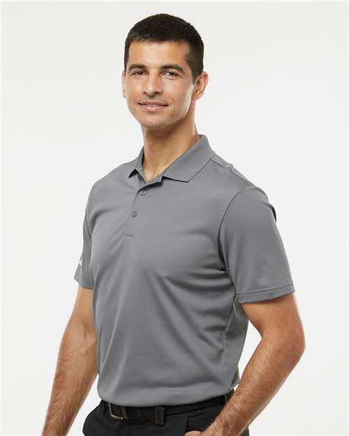 adidas A430 Men's Performance Piqué Polo - Grey Three - OnModelSide