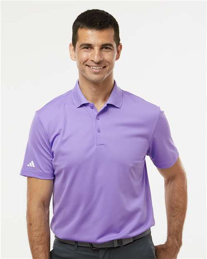 adidas A430 Men's Performance Piqué Polo - Light Flash Purple - OnModelFront