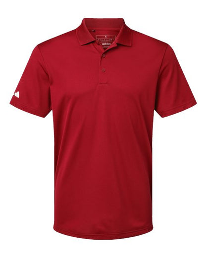 adidas A430 Men's Performance Piqué Polo - Power Red - Front