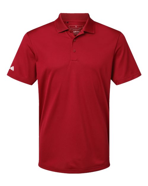adidas A430 Men's Performance Piqué Polo - Power Red - Front
