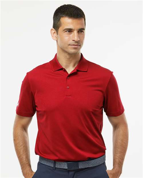adidas A430 Men's Performance Piqué Polo - Power Red - OnModelFront