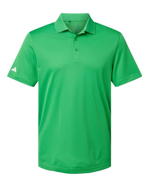 adidas A430 Men's Performance Piqué Polo - Vivid Green - Front