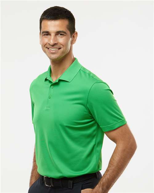 adidas A430 Men's Performance Piqué Polo - Vivid Green - OnModelSide