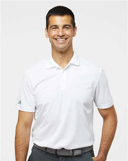 adidas A430 Men's Performance Piqué Polo - White - OnModelFront