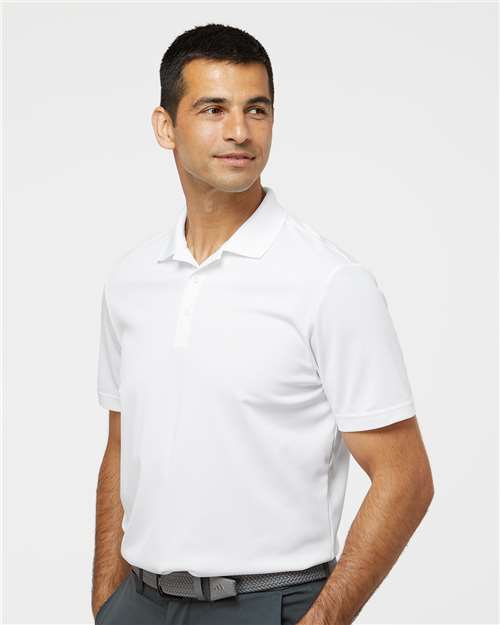 adidas A430 Men's Performance Piqué Polo - White - OnModelSide