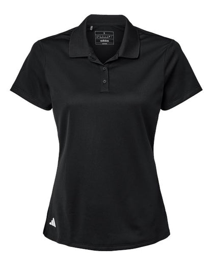 adidas A431 Women's Performance Piqué Polo - Black - Front