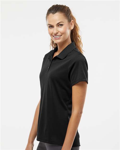 adidas A431 Women's Performance Piqué Polo - Black - OnModelSide
