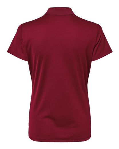 adidas A431 Women's Performance Piqué Polo - Collegiate Burgundy - Back