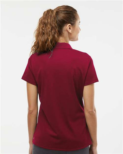 adidas A431 Women's Performance Piqué Polo - Collegiate Burgundy - OnModelBack