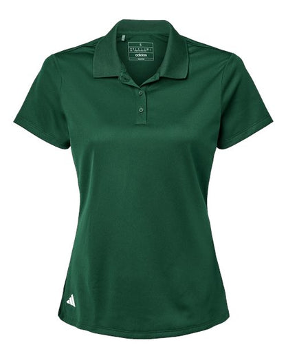 adidas A431 Women's Performance Piqué Polo - Collegiate Green - Front