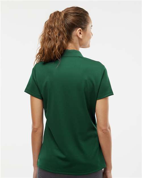 adidas A431 Women's Performance Piqué Polo - Collegiate Green - OnModelBack