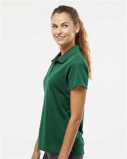 adidas A431 Women's Performance Piqué Polo - Collegiate Green - OnModelSide