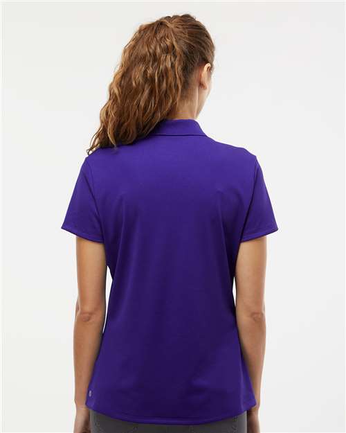 adidas A431 Women's Performance Piqué Polo - Collegiate Purple - OnModelBack