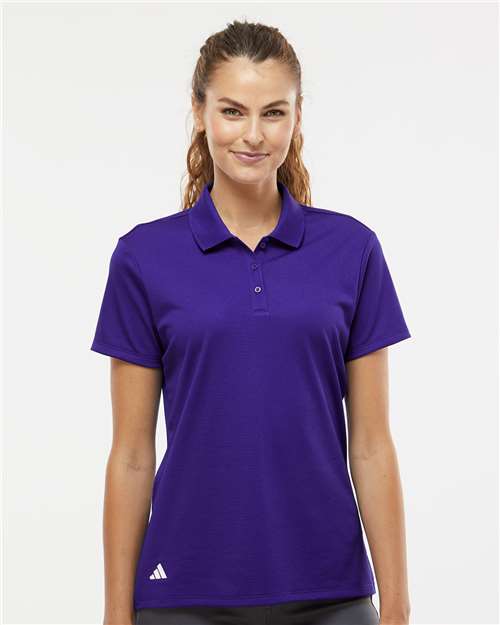 adidas A431 Women's Performance Piqué Polo - Collegiate Purple - OnModelFront