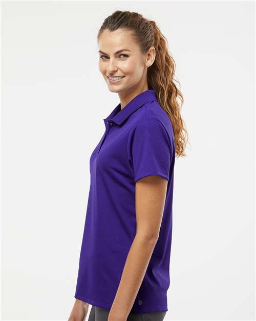 adidas A431 Women's Performance Piqué Polo - Collegiate Purple - OnModelSide
