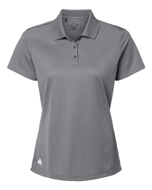 adidas A431 Women's Performance Piqué Polo - Grey Three - Front