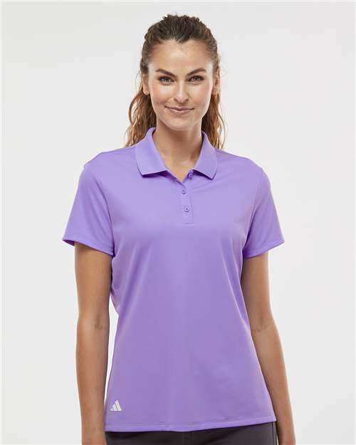adidas A431 Women's Performance Piqué Polo - Light Flash Purple - OnModelFront
