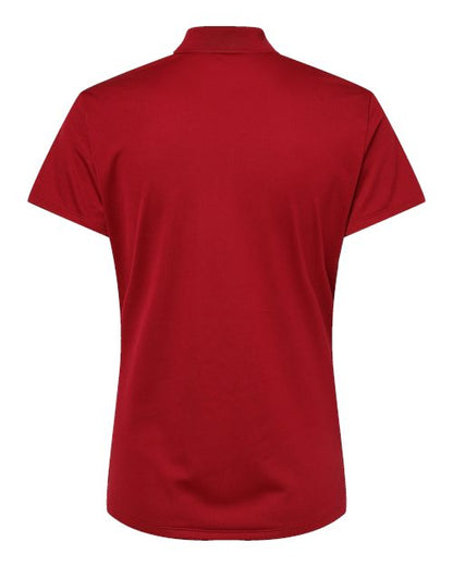 adidas A431 Women's Performance Piqué Polo - Power Red - Back