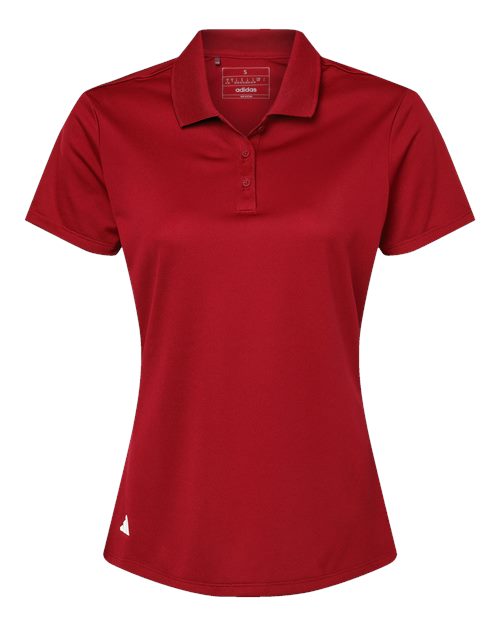adidas A431 Women's Performance Piqué Polo - Power Red - Front