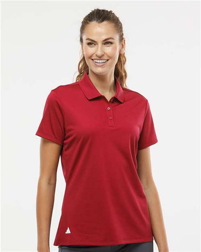 adidas A431 Women's Performance Piqué Polo - Power Red - OnModelFront