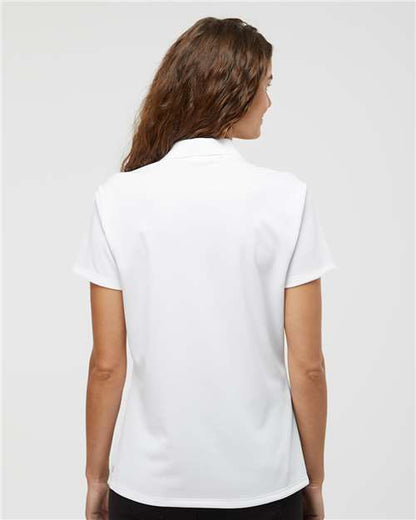 adidas A431 Women's Performance Piqué Polo - White - OnModelBack