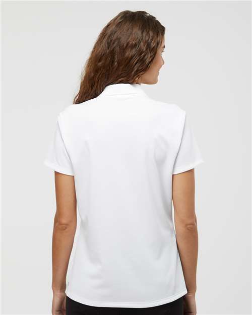 adidas A431 Women's Performance Piqué Polo - White - OnModelBack