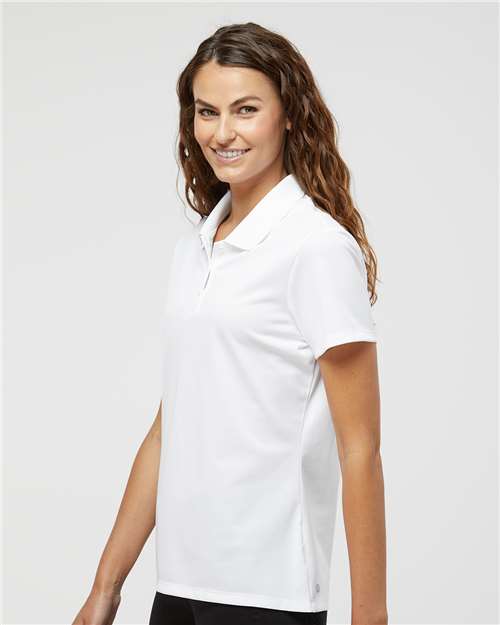 adidas A431 Women's Performance Piqué Polo - White - OnModelSide