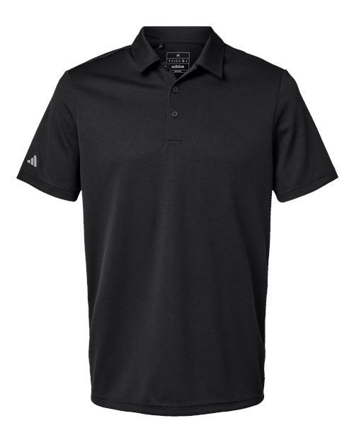 adidas A580 Men's Micro Piqué Polo - Black - Front