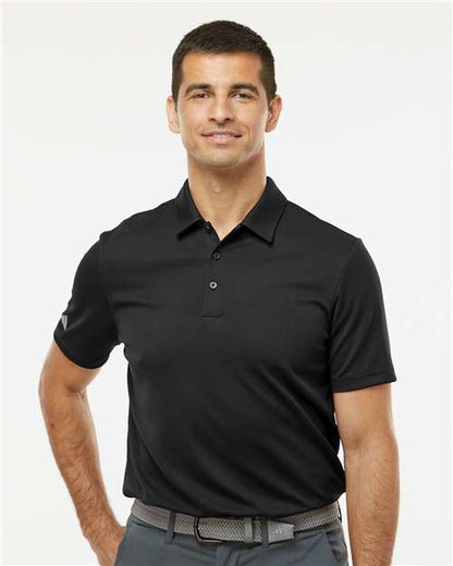 adidas A580 Men's Micro Piqué Polo - Black - OnModelFront