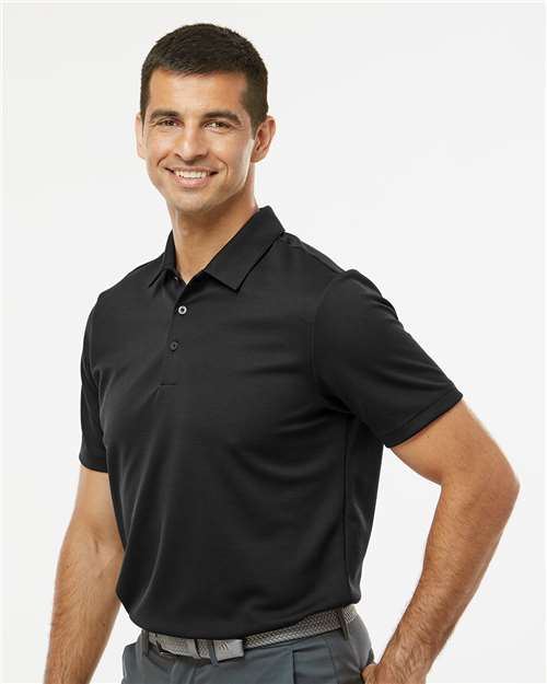 adidas A580 Men's Micro Piqué Polo - Black - OnModelSide