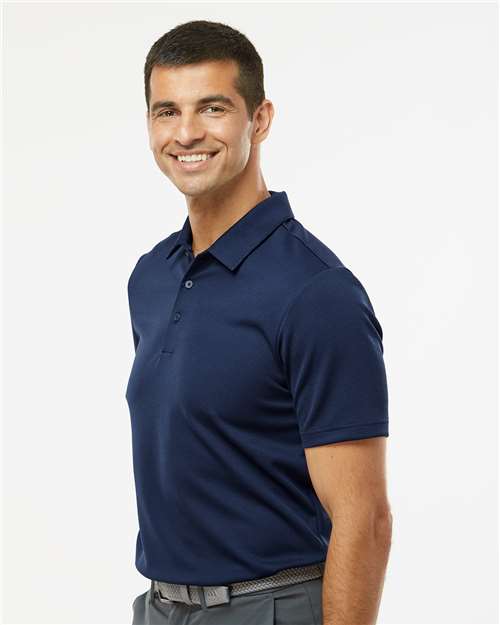 adidas A580 Men's Micro Piqué Polo - Collegiate Navy - OnModelSide