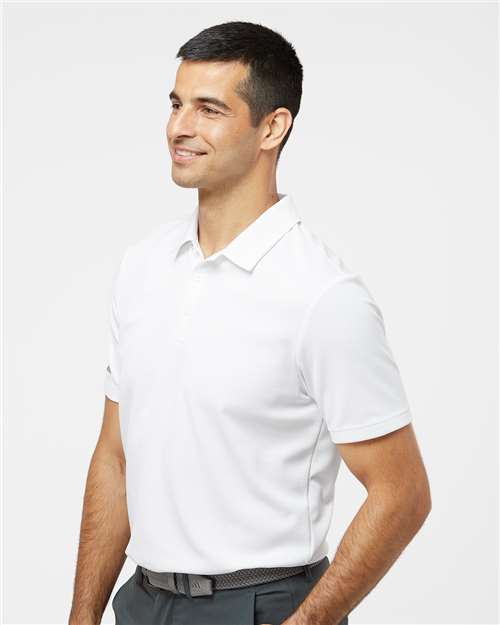 adidas A580 Men's Micro Piqué Polo - White - OnModelSide