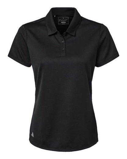 adidas A581 Women's Micro Piqué Polo - Black - Front