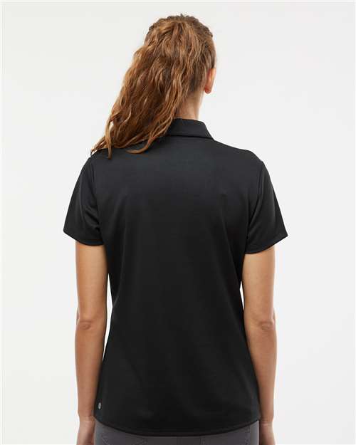 adidas A581 Women's Micro Piqué Polo - Black - OnModelBack