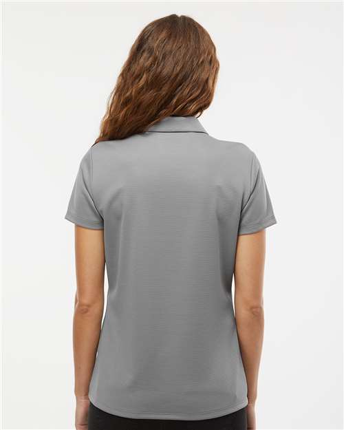 adidas A581 Women's Micro Piqué Polo - Grey Three - OnModelBack