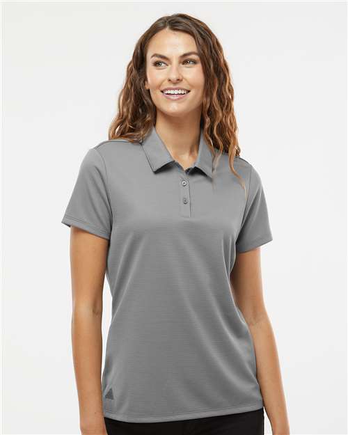 adidas A581 Women's Micro Piqué Polo - Grey Three - OnModelFront