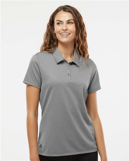 adidas A581 Women's Micro Piqué Polo - Grey Three - OnModelFront