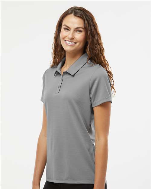 adidas A581 Women's Micro Piqué Polo - Grey Three - OnModelSide