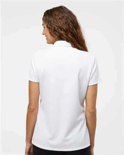adidas A581 Women's Micro Piqué Polo - White - OnModelBack