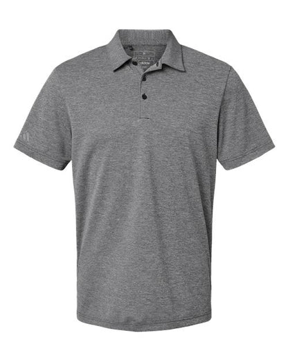 adidas A582 Men's Heathered Polo - Black Melange - Front