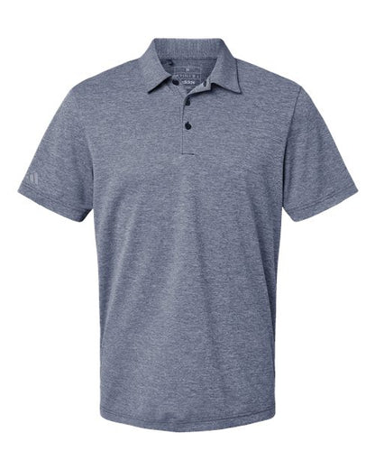 adidas A582 Men's Heathered Polo - Collegiate Navy Melange - Front