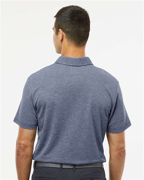 adidas A582 Men's Heathered Polo - Collegiate Navy Melange - OnModelBack